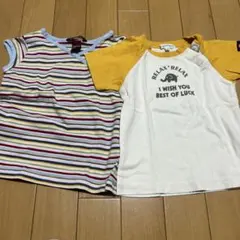 can4on H&M 80サイズ Tシャツ2枚セット ボーダー 青黄色