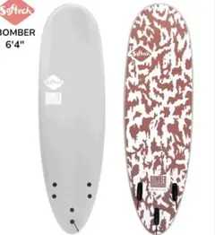 Softechファンボード フィン・カバー付き【手渡し限定】 SOFTECH ソフテック サーフボード BOMBER ボンバー [6'4