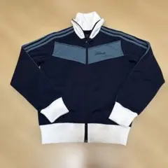 adidas ジップアップジャケット M サイズ　ネイビー/グレー　最終値下げ。