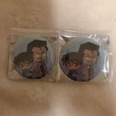 名探偵コナン　リアル脱出ゲーム　缶バッジ　江戸川コナン&毛利小五郎