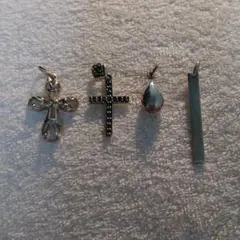 シルバー　ネックレストップ　色々4個おまとめセット