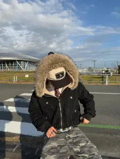 ファー付きボンバージャケット Mサイズ