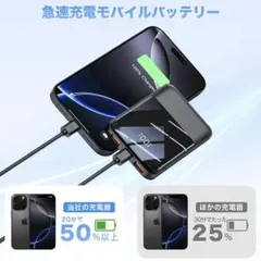 モバイルバッテリー 大容量 ⭐️【2025年新モデル大容量·超薄型】 Type C