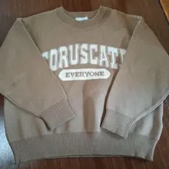 ベージュ プリント トレーナー