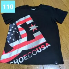 【早い者勝ち】DC SHOES USAロゴ ビッグプリントT 黒 110のサムネイル