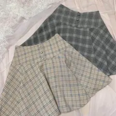 evelynのチェックフレアSK