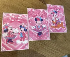 ディズニーパルパルーザミニー　グリーティングカード　３枚