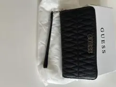 GUESS キルティング ブラック長財布