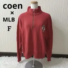 coen MLB別注 ハーフジップニット レッド ボストン・レッドソックス F