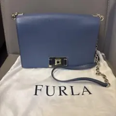 FURLA ライトブルー ショルダーバッグ