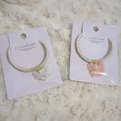 ヘアゴム桜ブーケポニー 2色セット