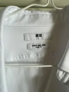 ユニクロ ワイシャツ ビジネス　L 2枚スーパーノンアイロン　スリムフィット　白