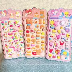 ぷっくりジュエル　ぷにっとおしりステッカー　3枚　まとめ売り　シール