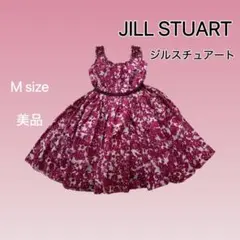 美品【ジルスチュアート】総柄チュールドレス ワンピース 2サイズ Mノースリーブ