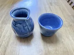 そば徳利 猪口 セット 陶器 ブルーのサムネイル