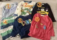90サイズ長袖Tシャツ薄手6点セット まとめ売り 男の子