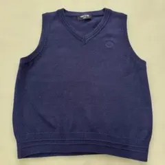 COMME CA ISM ネイビー Vネック ベスト 110