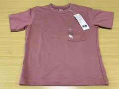ユニクロU エアリズム　コットンクルーネックTシャツ　ピンク　130cmのサムネイル