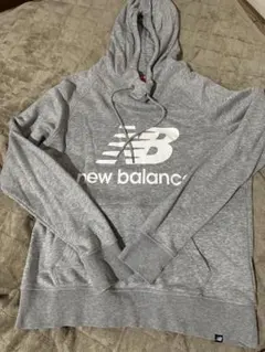 new balance メンズMグレー フード付きパーカー