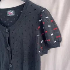 メゾピアノ 黒 カーディガン Tシャツ 半袖 M 150
