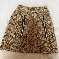 レピピアルマリオ ヒョウ柄台形スカート