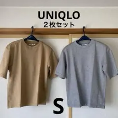 【美品】UNIQLOエアリズムコットンオーバーサイズT(ボーダー)２枚セット