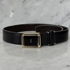 ITALY Yves saint Laurent レザーベルト 本革 黒