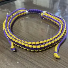 パラコード スマホショルダーストラップ 紫黄色