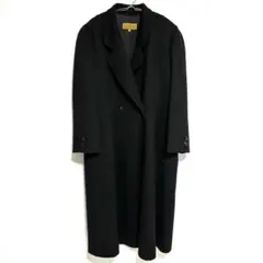 LEBIS ブラック ロングコート　カシミヤ　ウール　9