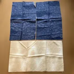 絹 はぎれ 3枚 和柄 34x54cm x2枚 / 37x132cm x1枚