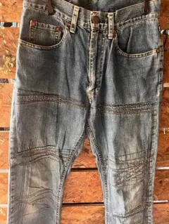 レア！ヒステリックグラマー　デニム　ダメージ加工　刺繍ステッチ