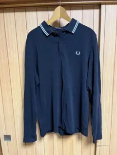 FRED PERRY ブラック 長袖ポロシャツ L