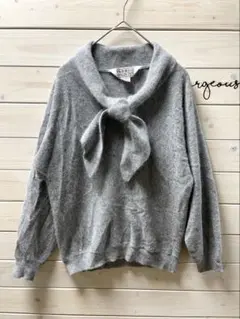 グレー　キレイめニット　長袖　Sサイズ