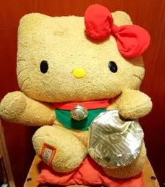 【超激レア☆】ハローキティ 特大 ぬいぐるみ 千万両 招き猫 2007年製 平成 ハローキティ特大 ぬいぐるみ 千万両 招き猫 2007年製 平成 超激レア品