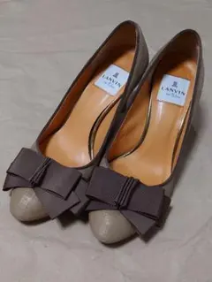 ランバンオンブルー リボンパンプス　23.5