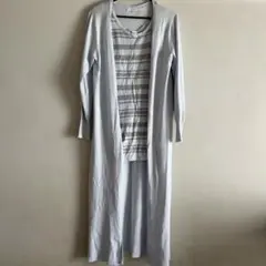 セシルマクビー　ニットチュニック　ミニスカ　ロングカーディガン