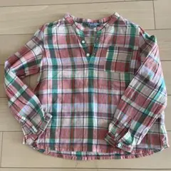 Bonpoint チェック柄長袖シャツ サイズ6