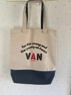 VAN JAC トートバッグ キャンバス バイカラー