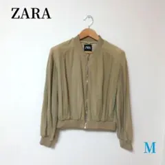 ZARA シアーブルゾン M ベージュ 透け感 春夏