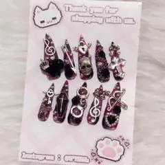 スーパーロングネイルチップ 地雷 量産型 平成女児 ゴテゴテ サブカル 天使界隈