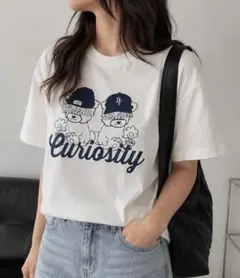 クマデザイン Tシャツ ホワイト 未使用 タグ付きのサムネイル
