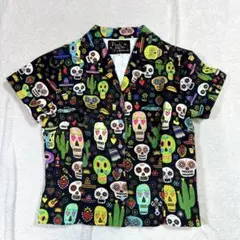 サイコアパレル Psycho Apparel ドクロ 総柄 シャツ
