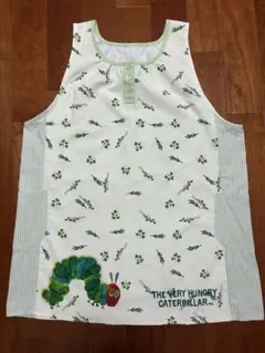 【お値下げ】はらぺこあおむし　ボタニカル柄エプロン　学研　すてきな先生