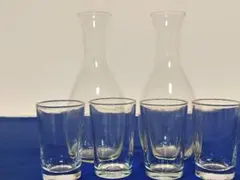硝子徳利とグラス6点セット