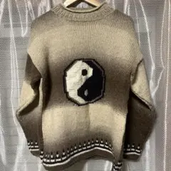 macmahon knitting mills陰陽ニットセーター ベージュ - メルカリ