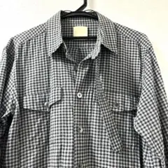 FACTOTUM ファクトタム ボウタイ白黒チェックシャツ 長袖