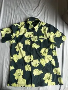 Hurley アロハシャツ 花柄 ダークグレー イエローのサムネイル