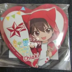 守沢千秋　キティちゃんコラボ　ハート缶バッジ