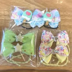 カラフルリボンヘアゴム