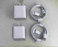 @2個 充電器 1m2本 タイプC iPhone 匿名配送 純正品質 (0et)